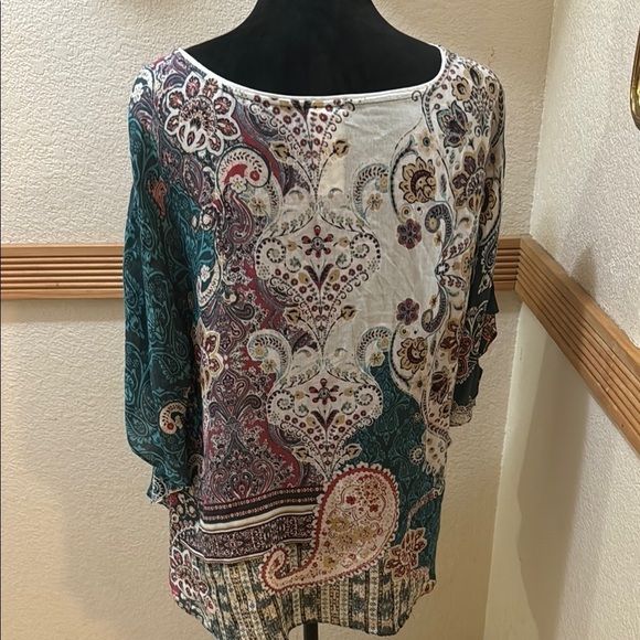 Chico size S/M Paisley Print Women's Top!! - Picture 4 of 10
